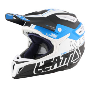Helmet DBX 5.0 V12 Black Blue White Side 2 Cycleholix