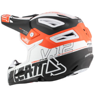 Helmet DBX 5.0 V12 Black Orange White Side 3 Cycleholix