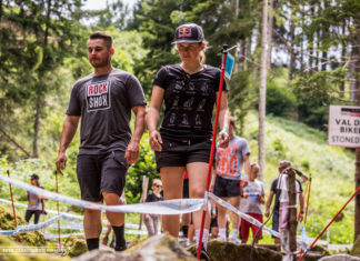 UCI Downhill World Cup Val di Sole 2018 – Track Walk und Pits UCI Downhill World Cup 2018 Val di Sole