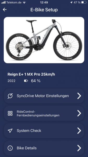 Giant RideControl App Cycleholix 5502 Cycleholix
