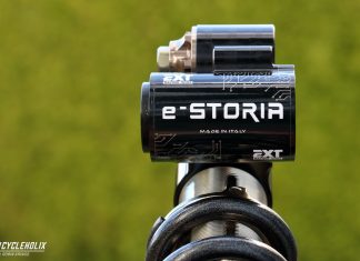 EXT e-STORIA 2022 – Der e-MTB Coil-Dämpfer im Test Neues Design des Ausgleichsbehälters