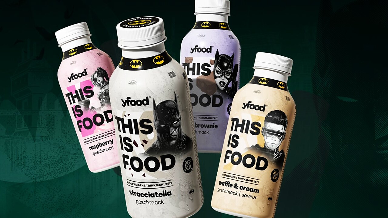 yfood trifft Batman – Limited Edition zur gamescom mit Stracciatella, Waffle & Cream und mehr